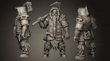 Figurines of people Viking 3d model
